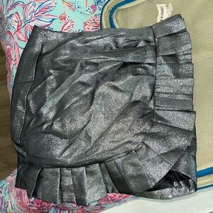 The Impeccable Pig Shimmering Gray Mini Skirt